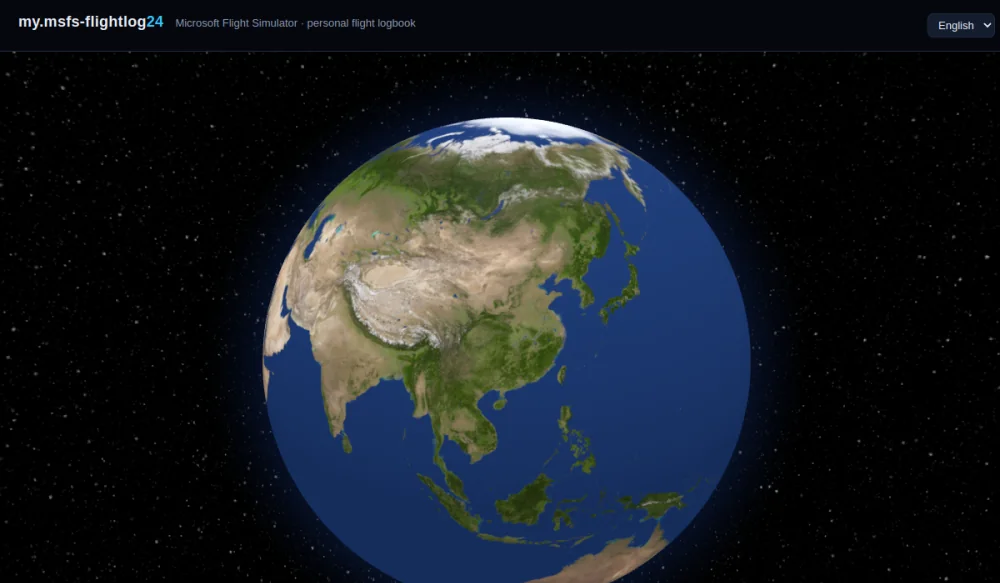 MSFS 飛行日誌，將記錄的航跡呈現在可互動的 3D 地球上